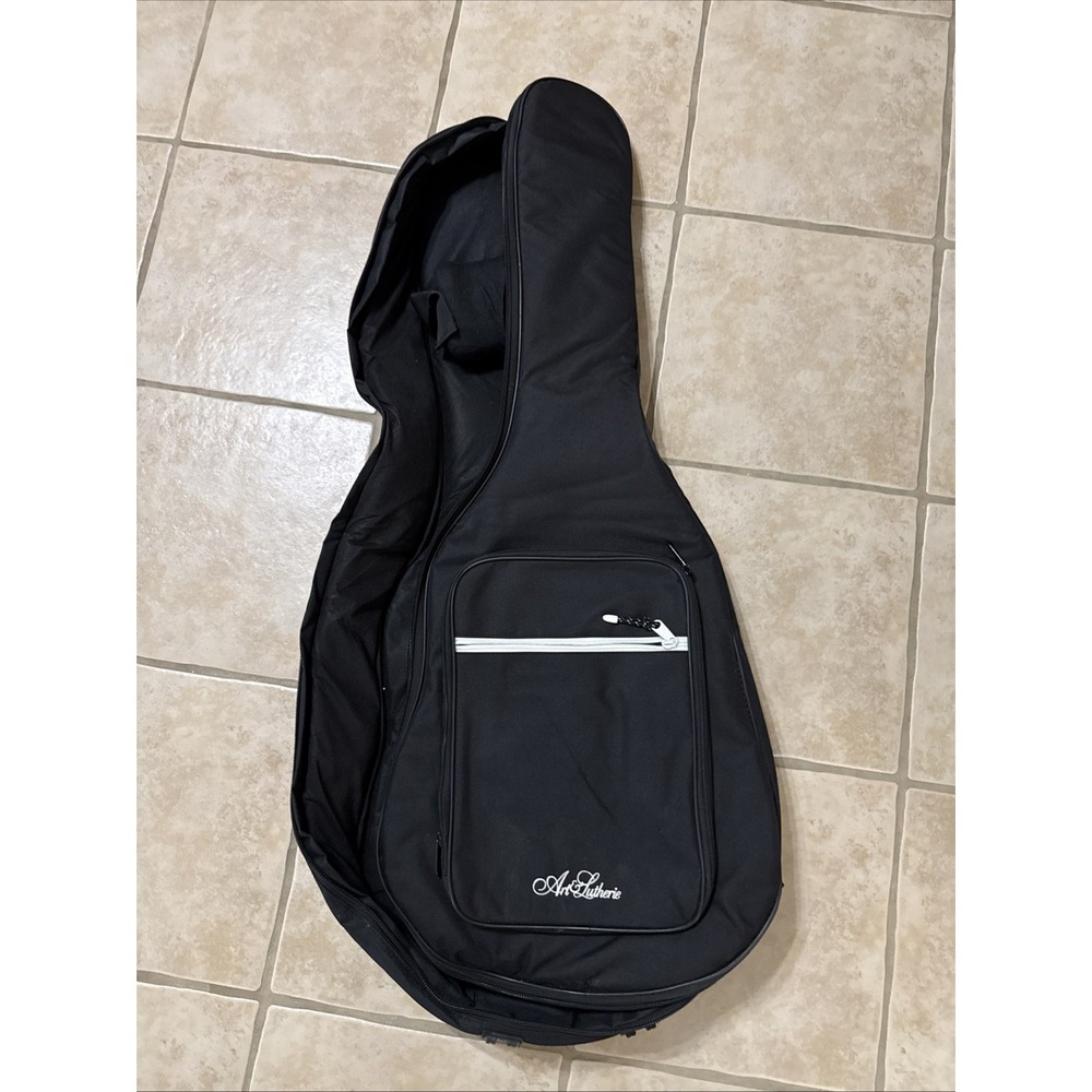 Art & Lutherie Acoustic Guitar Padded Gig Bag Black Backpack Soft Case Carry Bag